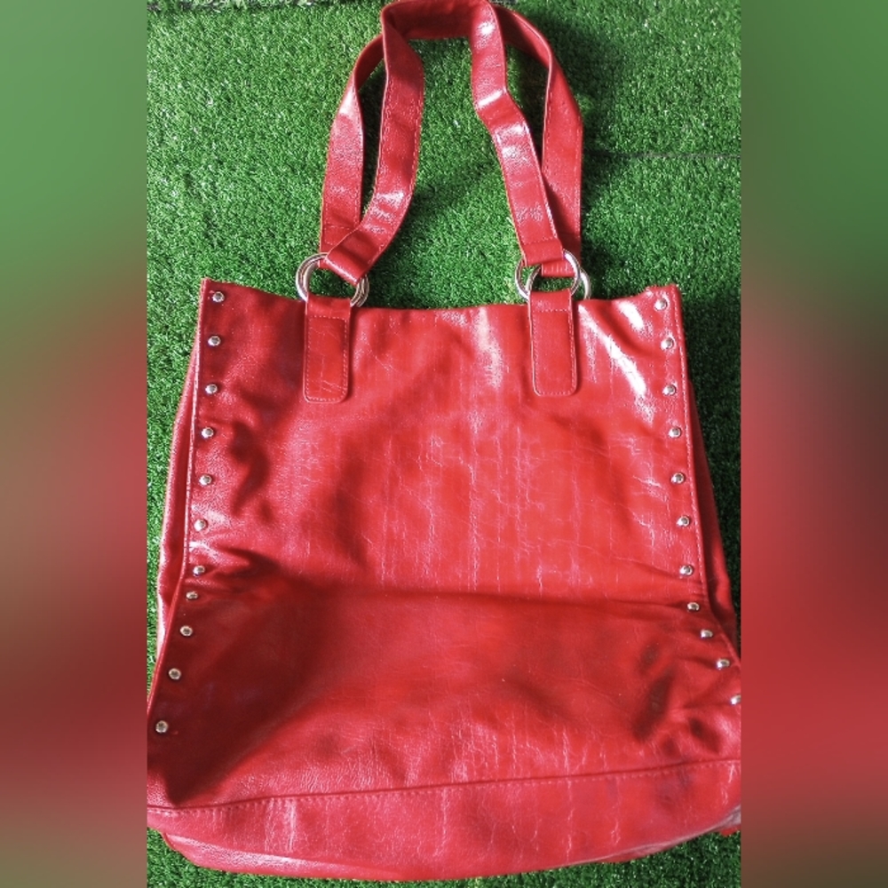 🔖Red Leather Tote bag